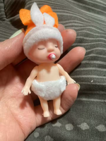 Boneka Bayi Kelinci Simulasi Tidur Dengan Lengan dan Kaki Dapat Digerakkan, Aksesoris Miniatur Rumah Boneka