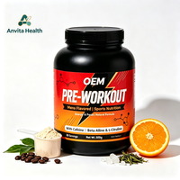 Nutrition sportive naturelle, étiquette privée OEM, logo personnalisé, suppléments en poudre pré-entraînement aromatisés sans sucre pour hommes