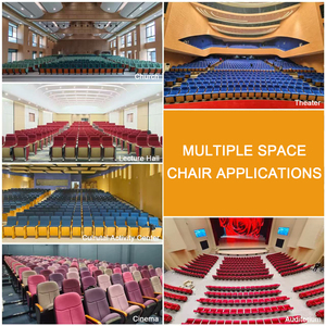 Chaises pliantes en métal modernes et confortables pour salles de cinéma, théâtres, écoles, églises et auditoriums commerciaux - Product Image 5