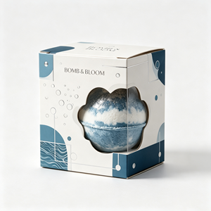 OEM Wholesale Custom Logo Printed Empty Bath Bomb Soap Display Boxes With Clear <b>Window</b> - Product Image 2