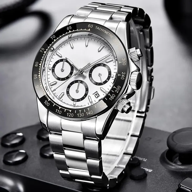 Mode hommes étanche chronographe automatique Date Business montres haut de gamme hommes poignet vente en gros de luxe Reloj