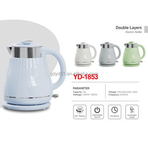 Groothandel op maat gemaakte droogbrandbeveiliging dubbelwandige roestvrijstalen waterkokers waterverhitter witte elektrische waterkoker - Product Image 2