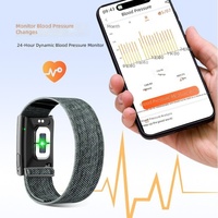 Bracelet intelligent ECG, surveillance de la pression artérielle, de l'oxygène sanguin, du rythme cardiaque, de la température corporelle, du HRV, du sommeil, du stress, suivi IP68