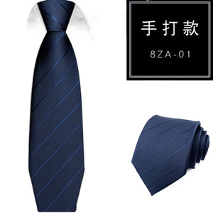 Cravate bleu foncé pour homme, accessoire de costume professionnel pour le travail de bureau, <span class=keywords><strong>tenue</strong></span> quotidienne, style large - Product Image 2