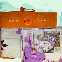 Vente en gros de 4 pièces de literie design Ensemble de draps en coton King Size avec 3 emplacements Drap de lit et taies d'oreiller