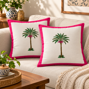 Cojines de algodón con estampado tradicional a mano, suaves, transpirables y decorativos para dormitorio, sala de estar, hotel y decoración del hogar. - Product Image 3