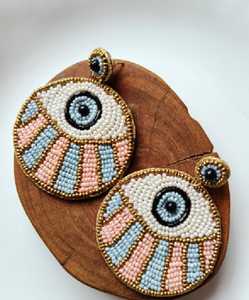 Pendientes de moda con cuentas de semillas de ganchillo hechos a mano 2023, joyería de gota multicolor para mujer, venta al por mayor de alta moda - Product Image 4