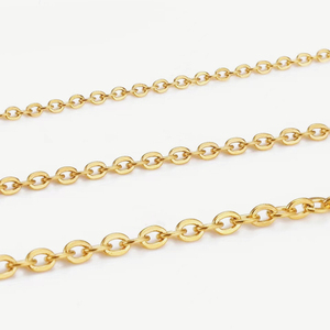 HOVANCI Wholesale 1.2MM 1.5MM 2MM PVD Gold Plating <strong>Titanium</strong> 18K Gold Plated Stainless Steel <strong>Chain</strong> for Jewelry Making Necklace - Product Image 4