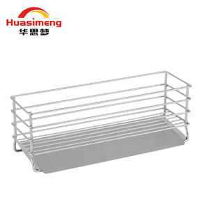 Égouttoir à vaisselle Huasimeng en acier inoxydable 304 avec panier de rangement pour éponge, multifonctionnel et étanche pour cuisine - Product Image 3