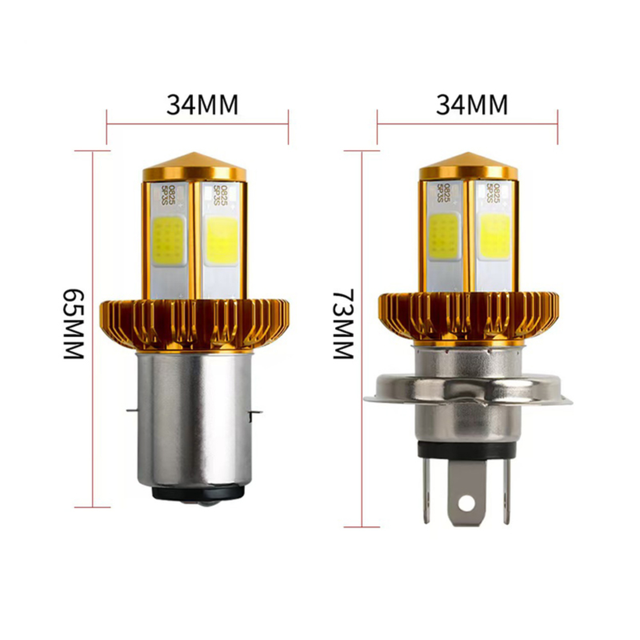 YD Custom 8.3W COB H4 LED Headlight Replacement 1 Lens 12V-80V Front Lighting 1 Year Warranty