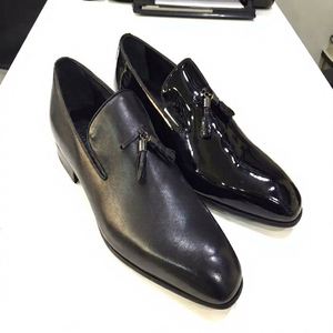 Chaussures habillées classiques pour hommes en cuir véritable, légères, avec embout renforcé - Product Image 1