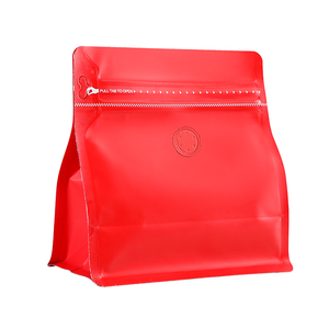 Sac de café biodégradable personnalisé sac d'emballage de café sac de café kraft à fond plat avec valve - Product Image 4