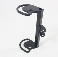 Support de montage en tube carré en acier au carbone, fabriqué en usine (OEM), avec découpe, pliage et soudage, revêtement noir en poudre
