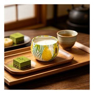 Emballage de luxe vide pour bougies en métal avec couvercle blanc, étiquette privée, programme de démonstration et d'échantillonnage pour la vente au détail, collection mondiale - Product Image 2