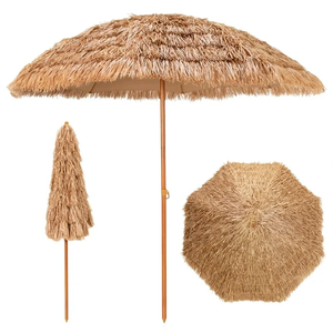 Toiture en chaume artificiel ignifuge en PE, tuiles de toit en palmier, feuilles de chaume sèches, style villageois extérieur, haute simulation - Product Image 1