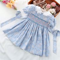 Robes d'été pour bébés filles, vêtements smockés jaunes pour bébé, robe pour bébé, vente en gros de vêtements pour enfants, boutiques de vêtements pour enfants C221678