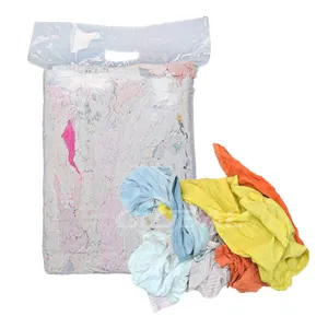 Specifiche di dimensioni diverse di alta qualità 1kg pacchetto di sacchetti di colore chiaro cotone t-shirt panno per pulire stracci
