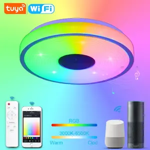 Intelligentes LED Deckenlicht Farbwechsel app Sprachsteuerung WLAN RGB dimmbares Deckenlicht für Schlafzimmer Badezimmer