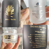Petit flacon de lotion en verre 20ml 30ml 40ml 50ml format voyage vide givré