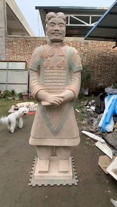 تمثال حديقة شخصية قديمة ، تمثال شيان تيراكوتا المحارب بالحجم الطبيعي - Product Image 5