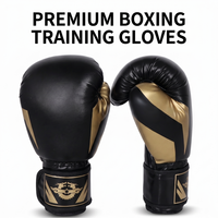 Gants de boxe respirants en cuir PU, mousse multicouche, protection du pouce, poignée ergonomique, poignet réglable pour l'entraînement au sparring