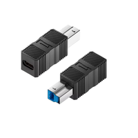 Adaptateur USB-B 3.0 vers Type-C professionnel noir 5 Gbps, charge rapide, connecteur pour appareil photo et imprimante, boîtier pour disque dur