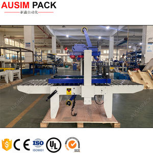 Caja de cinta pequeña automática semiautomática, caja de cartón automatizada, selladores de transmisión de correa de papel, máquina de sellado de cinta - Product Image 1