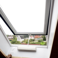 Fenêtre de toit moderne à cadre en aluminium, double vitrage trempé, lamellé-collé, pour jardin, avec persienne, sécurité intelligente et automatique