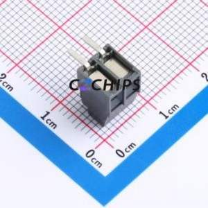 210-A-121/02 Screw Terminal Block Bent Lead Through Hole,P=3.5mm Connector 1x2P 3.5mm Gray Through Hole - Product Image 2