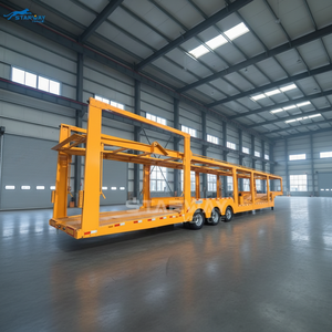Semi-remorque porte-voitures Starway à 3 essieux, 10 voitures, suspension à bogies en acier, freinage d'essieu BPW/FUWA/Starway, 40T, poutre principale Q345B 3/4/6 - Product Image 1