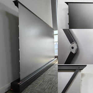 72-120 pulgadas Fresnel eléctrico Pop-up/Floor Rising proyector pantalla Anti-luz motorizada Tab tensión proyección cortina 8K 3D - Product Image 3