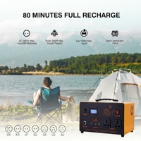 300W 180Wh 360wh LiFePO4 Stasiun Daya Portabel untuk Berkemah, Cadangan Rumah, Paket Baterai LiFePO4 Gelombang Sinus Murni untuk Memancing dan Bepergian