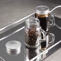 Gobelets en verre personnalisés en gros de 12 oz et 16 oz avec motif de pot Mason et de coq pour les cafés et salons de thé, les chaînes de bars, les hôtels