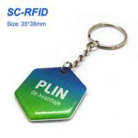 Étiquette NFC en époxy d'impression professionnelle 13,56 MHz, étiquette RFID, étiquette Google Review, porte-clés pour les médias sociaux, carte intelligente personnalisée
