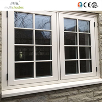 Fenêtre à auvent moderne certifiée NFRC, à rupture de pont thermique, en aluminium, résistante aux ouragans, double vitrage Low-E, pour entrée de villa