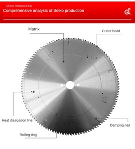 Livter tùy chỉnh <span class=keywords><strong>TCT</strong></span> Carbide nhôm không có gờ cắt lưỡi cưa tròn cho nhôm hồ sơ thanh ống và vật liệu hợp kim khác - Product Image 3