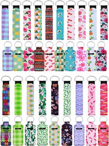 Llaveros de Neopreno con Correa para la Muñeca, Porta Lápiz Labial, Bolsa para Bálsamo Labial, Colores Vibrantes para Niñas y Mujeres - Product Image 6