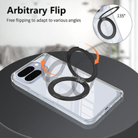 Coque de téléphone transparente transparente pour Google Pixel 10Pro coque de téléphone magnétique pliable avec béquille à anneau rotatif