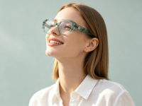 Expédition sous 24 heures - Lunettes optiques en acétate de haute couture, design tendance, montures de lunettes à monture complète fabriquées à la main pour un usage quotidien