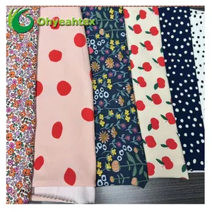 Cetak Digital 95% katun 5% kain spandeks untuk musim semi/musim panas pakaian bayi fashion musiman