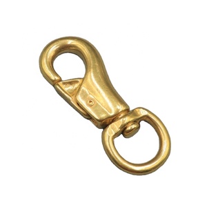 Pince taureau en laiton massif pour grande race <span class=keywords><strong>Mousqueton</strong></span> pivotant en laiton Équipement d'équitation Sellerie - Product Image 1