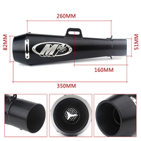 51mm evrensel motosiklet egzoz modifiye susturucu borusu Scooter arazi motosikleti kir Motocross Yamaha Honda Kawasaki
