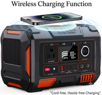 Station d'alimentation portable 300W, générateur solaire à batterie lithium avec ports AC, DC, USB et lumière LED pour le camping, les activités de plein air, les situations d'urgence et la maison
