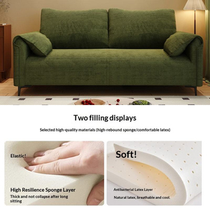 Canapé sectionnel inclinable moderne 2 places en velours côtelé <span class=keywords><strong>vert</strong></span>, confortable pour salon, centre commercial, villa - Vente chaude - Product Image 3
