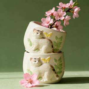 Molde de Silicona para <span class=keywords><strong>Maceta</strong></span> con Forma de Gato M55563, Creativo para el Hogar, Almacenamiento de Escritorio, Yeso - Product Image 3