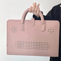 Sac pour ordinateur portable élégant pour femme, tendance, en cuir PU recyclé, bio, portable, à la mode