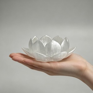 Portacandele a forma di loto stampato in 3D con nappe, stampa Ganesha, vassoio per tealight, decorazione Diwali per soggiorno, studio di meditazione e yoga - Product Image 5
