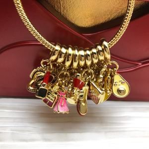 Bolso <span class=keywords><strong>de</strong></span> oro <span class=keywords><strong>de</strong></span> 18 quilates con microincrustaciones, tacón alto, juego <span class=keywords><strong>de</strong></span> lápices labiales, colgante <span class=keywords><strong>de</strong></span> cobre con agujero grande, accesorio <span class=keywords><strong>de</strong></span> colgante <span class=keywords><strong>de</strong></span> lujo ligero para bricolaje - Product Image 6