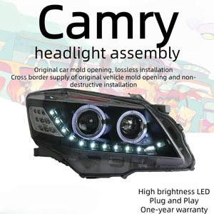 ไฟหน้า LED Auron 6000K 30000lm 12V สำหรับติดตั้งเพิ่มเติม อัพเกรด โครงสีดำ ดีไซน์ลำแสงคู่ สำหรับรถยนต์โตโยต้า Camry ปี 2009-2011 - Product Image 2