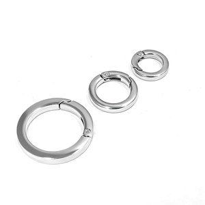 Fivela Redonda de Luxo Profissional em Liga de Zinco com Logo Gravado, Fecho de Mola para Couro Decorativo - Product Image 4